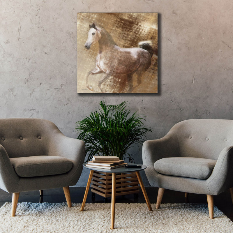  «Golden Gray» par Kari Brooks, art mural sur toile, 37 po x 37 po, H 37 po x l 37 po