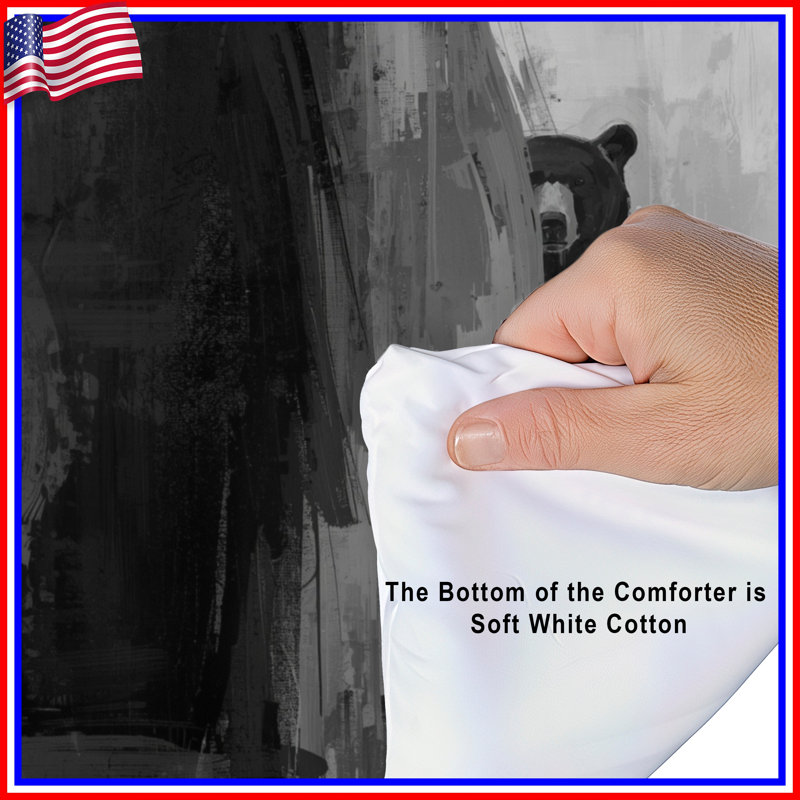 Black White Bears Comforter, Queen