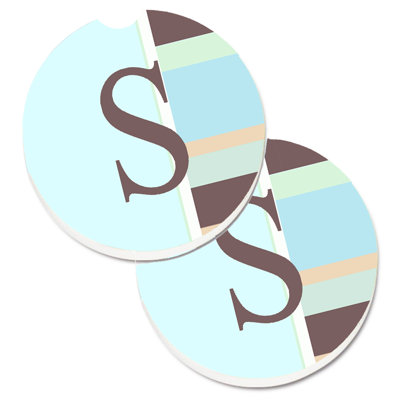 Sous-verre voiture monogramme initial
