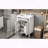 24-Inch French-Inspired Bathroom Vanity with Ceramic Sink and Soft-Close Doors-1409129183