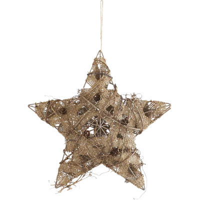 Ornement étoile de jute