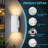 2-Pack Modern Outdoor Wall Lantern, LED Square Up Down Outdoor Wall Light, Aluminum Outdoor Armed Sconce-1517111586