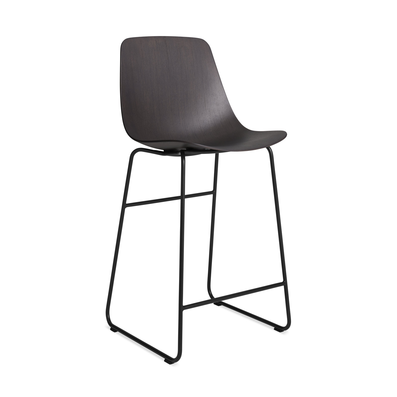 Clean Cut Bar and Counter Stool, Counter Stool (24” Seat Height), Oblivion