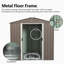 Outdoor Metal Storage Shed Grey-110646394
