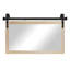 Miroir rustique moderne avec rail de porte de grange en acier-824512034-824512046