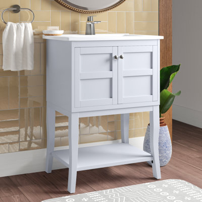 Lucin Single Bathroom Vanity with Ceramic Top