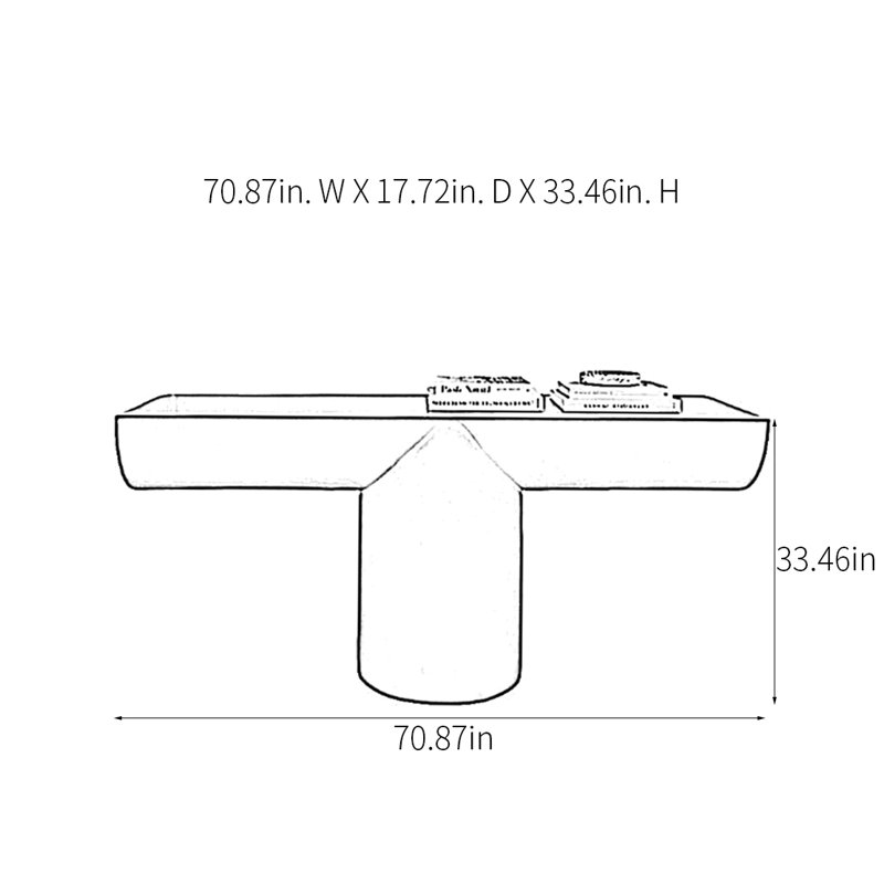 Console Modern Minimalist Creative Design, H 33,46 po x l 70,87 po x P 17,72 po