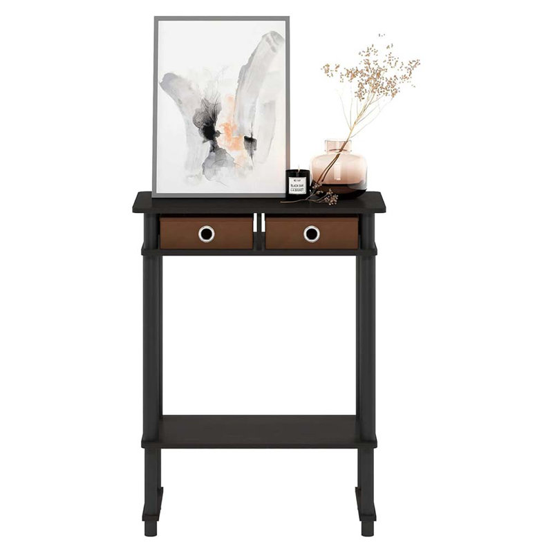 Turn-N-Tube Tall-Wide Hallway Console Table With Bin