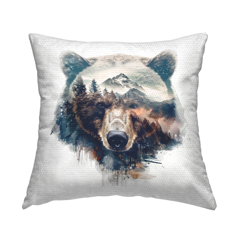 Coussin extérieur Bear Bear Silhouette par LSR Design Studio
