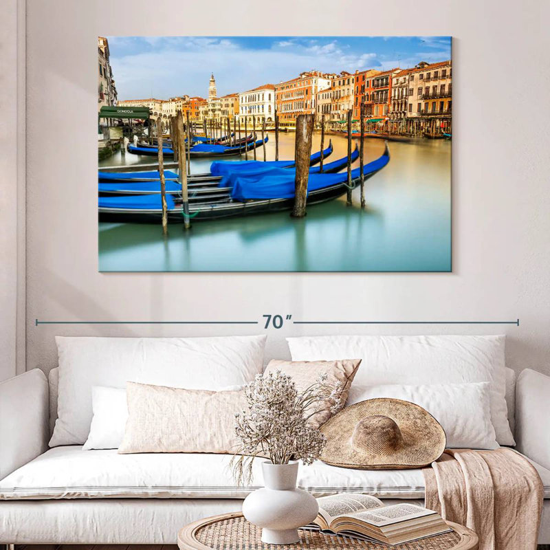 Gondoles couvertes du Grand Canal Mehar, H 34 po x l 51 po