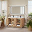 Meuble-lavabo double 60 po avec miroir Calacatta