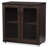 Guillaumette Dark Brown Sideboard with Two Glass Doors, 31.09'' H X 32.69'' W X 15.54'' D