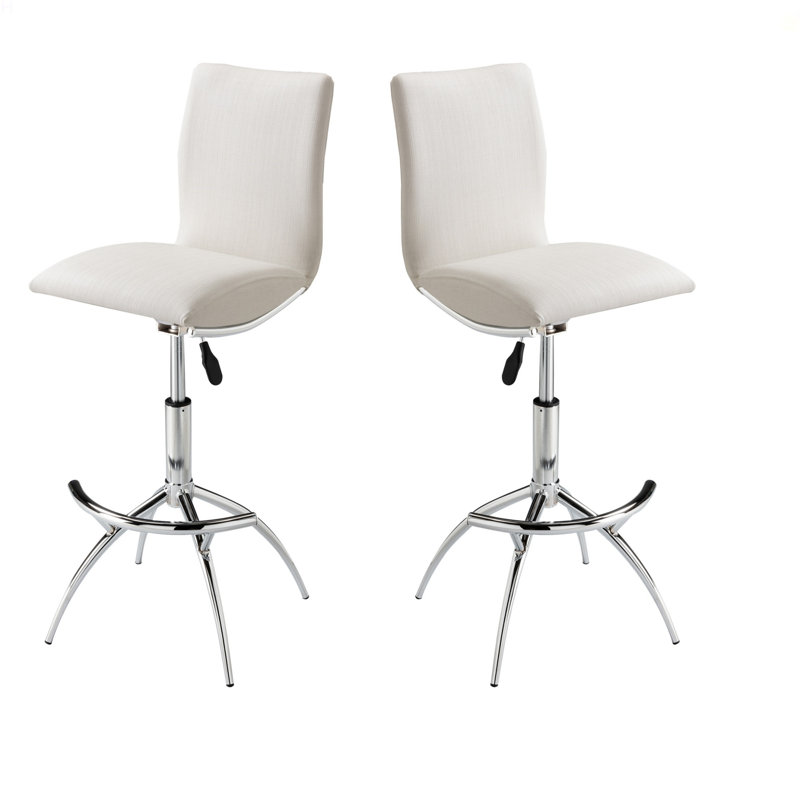 Tabouret de bar moderne texturé à hauteur réglable, Brun