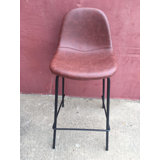 Joshveer Upholstered Counter Stool with Metal Frame