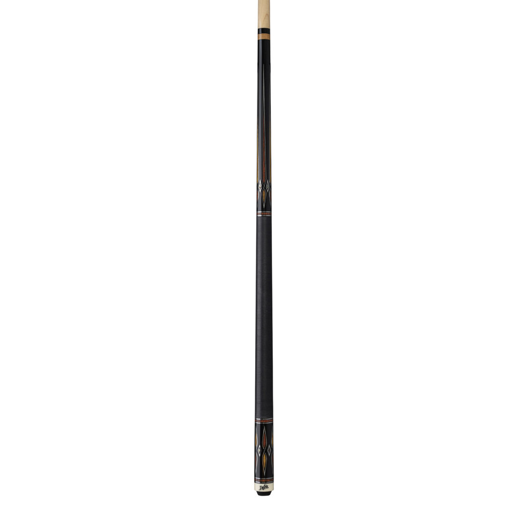  Brunswick Dufferin Pool Cue - Metallic Painted Maple with Overlay Decal, Matte Finish & Solid Black Linen Wrap Dufferin