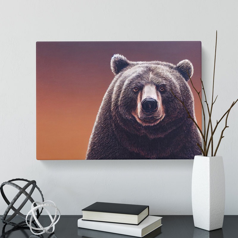 Stimulating Bear - Wrapped Canvas, 50cm H x 76cm W x 3cm D