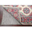 Tapis unique en laine noué à la main de style Kazak rouge / beige 4 pi x 5 pi 6 po Tomica