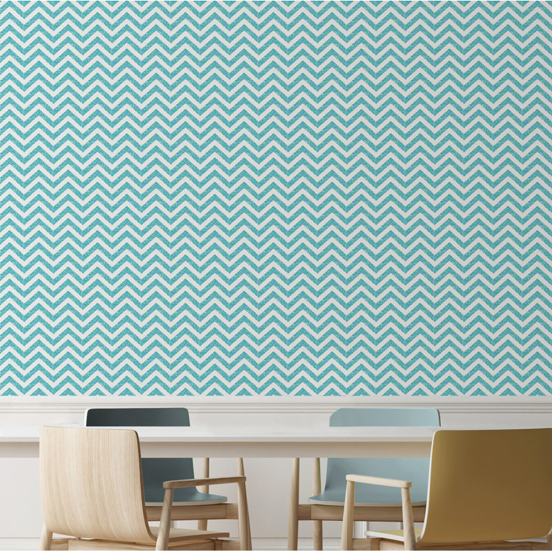 Panneau de papier peint adhésif Aphan, Bleu, l 24 po x L 96 po