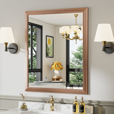 Modern & Contemporary Beveled Metal Framed Rectangular/Square Bathroom Vanity Mirrors with HD Tempered Glass