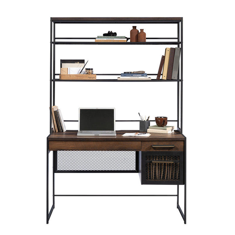 Bureau industriel avec huche (sans tabourets)