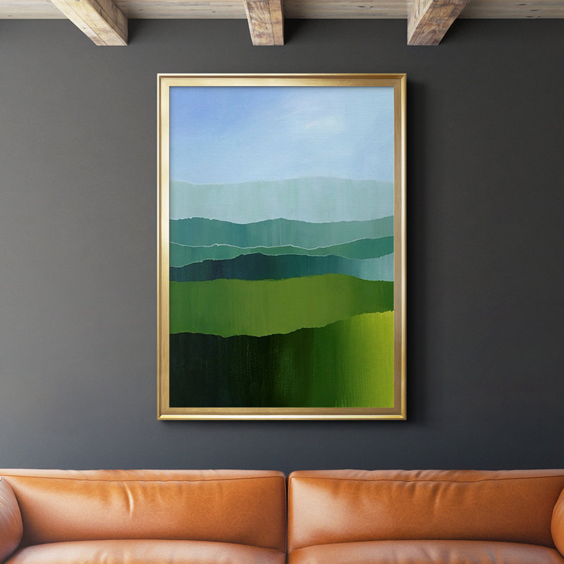 Blue Ridge Fade I - impression d'un seul cadre photo, Or, H 42,5 po x l 30,5 po x P 1,25 po