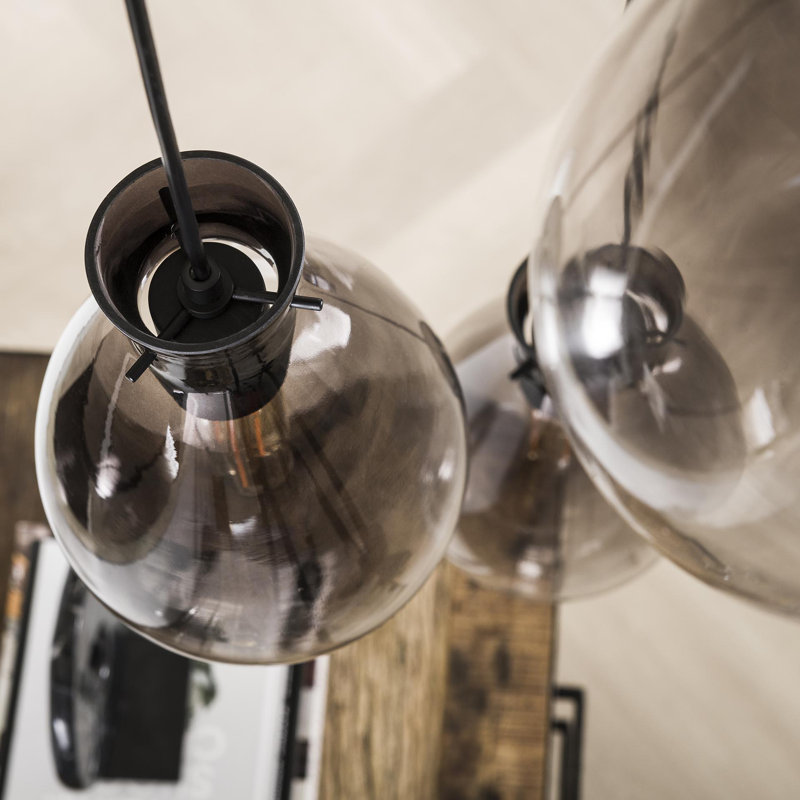 Helmi 3 - Light Smoked Glass Pendant