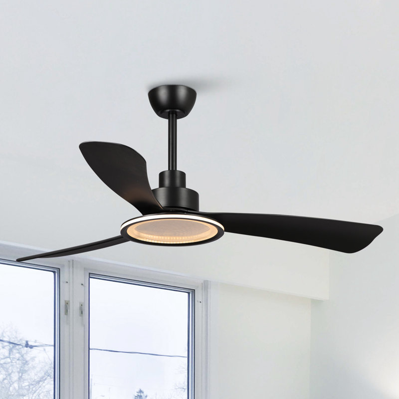 Ventilateur de plafond 52 po avec lumières DEL et télécommande Keelaghn