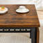 Table pliante compacte de style rustique 63,2 po x 35,5 po Space Brown