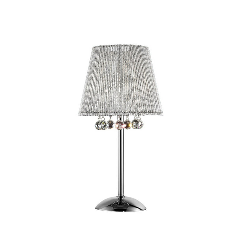 Silver Crystal Table Lamp