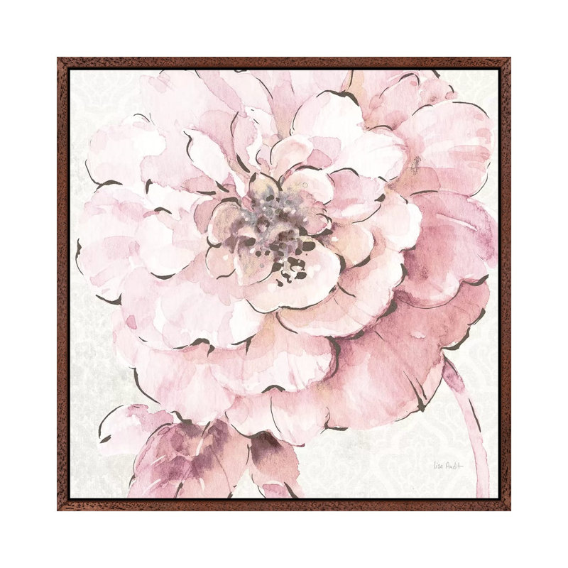 Indigold VII Pink by Lisa Audit - Painting on Canvas, Classic Brown Wood Framed, 93.98 cm H x 93.98 cm W
