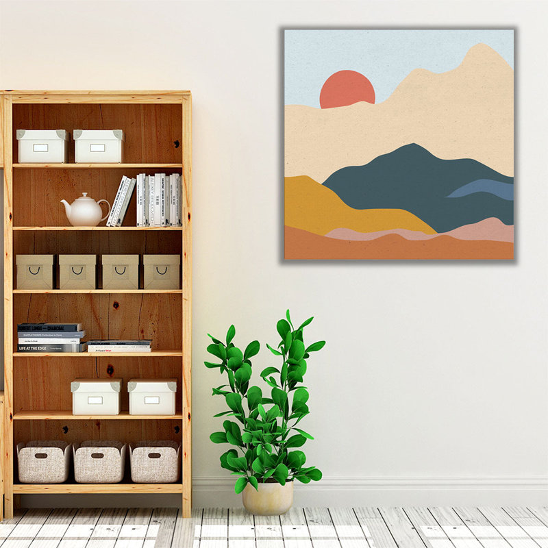 Mountainous II - reproduction d'art sur toile, H 16 po x l 16 po