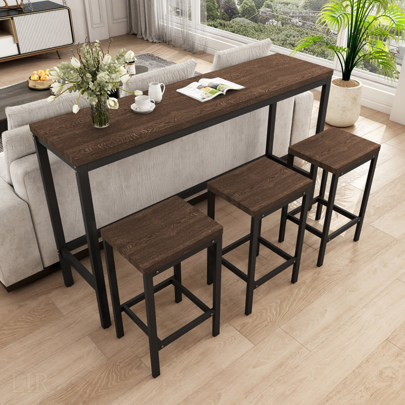 Ensemble de table de salle à manger Keiera, Dark Brown, Brun foncé