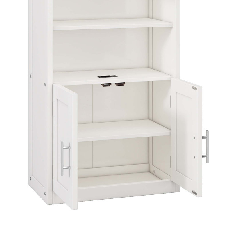 Lit escamotable multifonction en bois avec tablette de rangement latérale, Grand