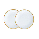 Golden Edge Bone China Salad/Dessert Plate