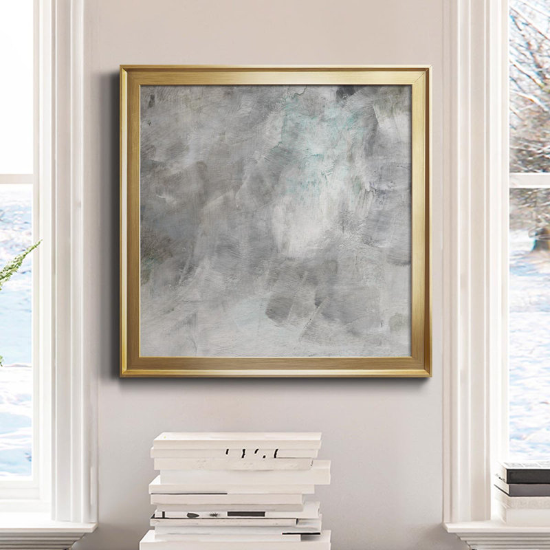 Teinte douce - peinture sur toile encadrée, H 30,5 po x l 30,5 po x P 1,5 po, Encadrement doré