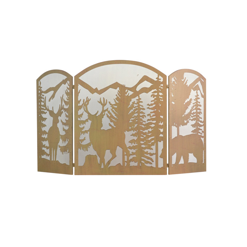 Fireplace grille Varney with 3 metal panels