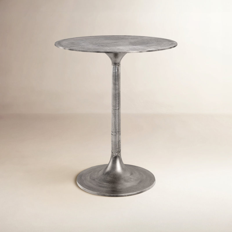 Table de salle à manger Roksana, Nickel antique brut, Hauteur du comptoir (hauteur de 36 po)