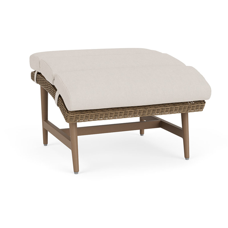 Cascade Outdoor Ottoman, Canvas Canvas, Fawn