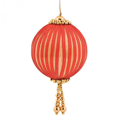 6.5cm Textile Ball Ornament