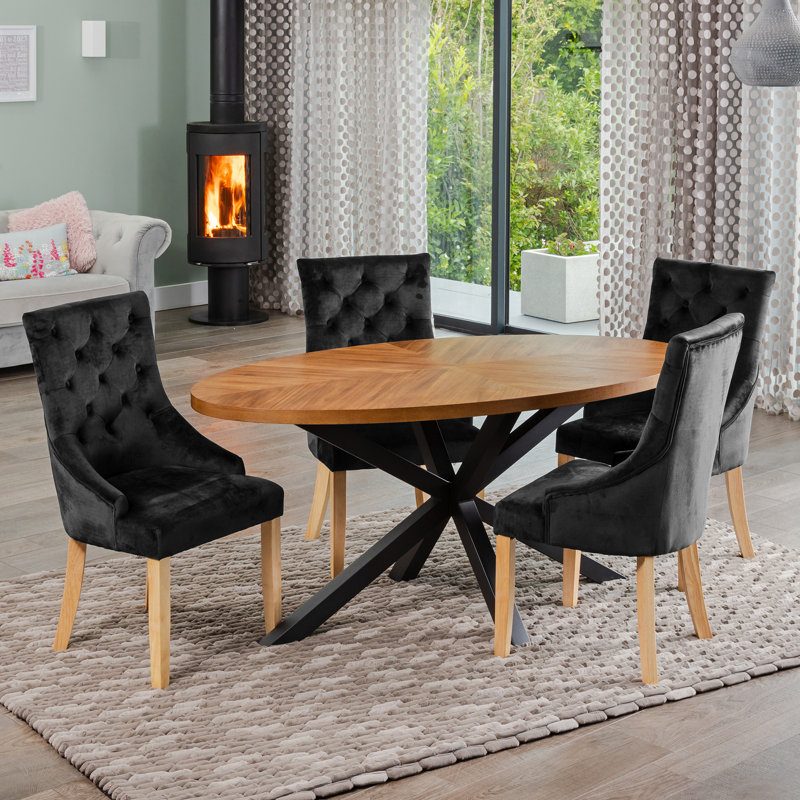 Soderquist 4 - Person Dining Set, Black