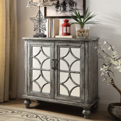 Console grise avec incrustation de luxe