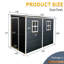 Remise de rangement extérieure 8 pi x 4 pi avec deux fenêtres. Verrouillable, imperméable. - Pour le patio, la cour, la pelouse - Noir 4 x 8 pi en résine noire. -. Ventilation, pelouse, patio