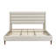 Structure de lit plateforme en chenille avec tête de lit en forme de vague et sans sommier-972329724