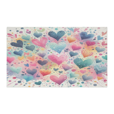 Love Splash Bursts Braided Rug