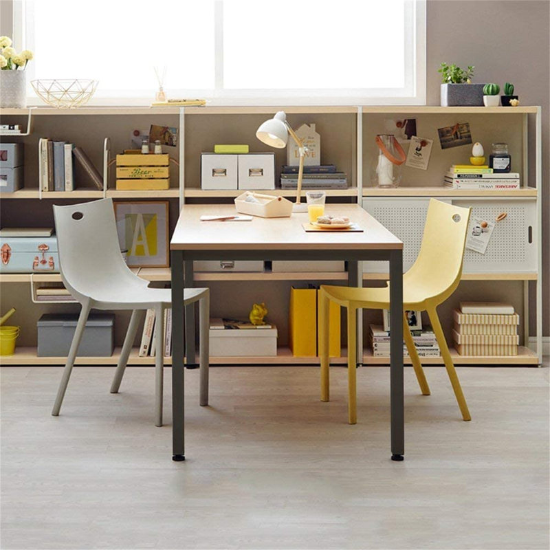 Bureau d'ordinateur Pauljohn, Teck, Noir, H 29,02 po x l 62,99 po x P 22,99 po