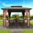 10 Ft. X 12 Ft. Aluminum Patio Gazebo with Double Steel Roof, Mosquito Netting, and Curtains