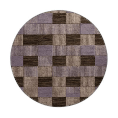 Tapis intérieur / extérieur noir à carreaux
