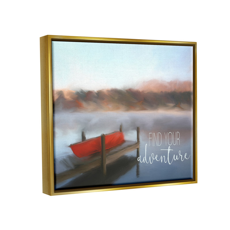 «Find Your Adventure Dock», reproduction encadrée sur toile par Kim Allen, H 25 po x l 31 po x P 1,7 po