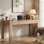 Bureau l 47 po avec 1 tiroir et pieds carrés épais, chêne naturel