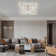 Flausch 5-Light 60cm Modern Ceiling Light, Dimmable LED Flush Mount with Remote, Squares Acrylic Chandelier